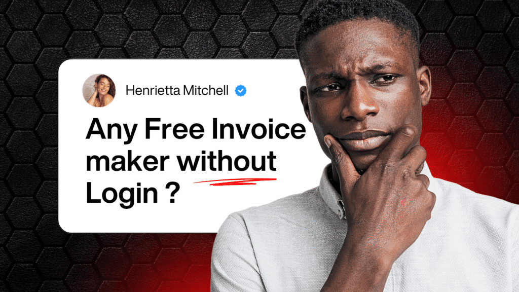 User-friendly interface of an invoice generator without login for creating professional invoices instantly.