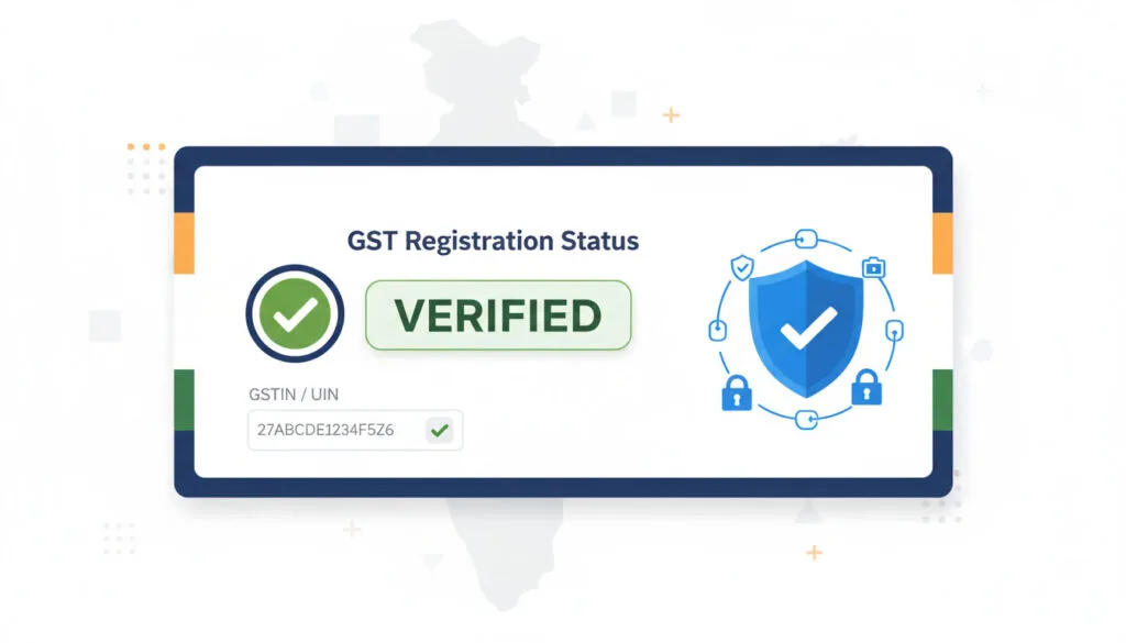 GST Number Checker tool showing GSTIN validation and GST registration status verification online